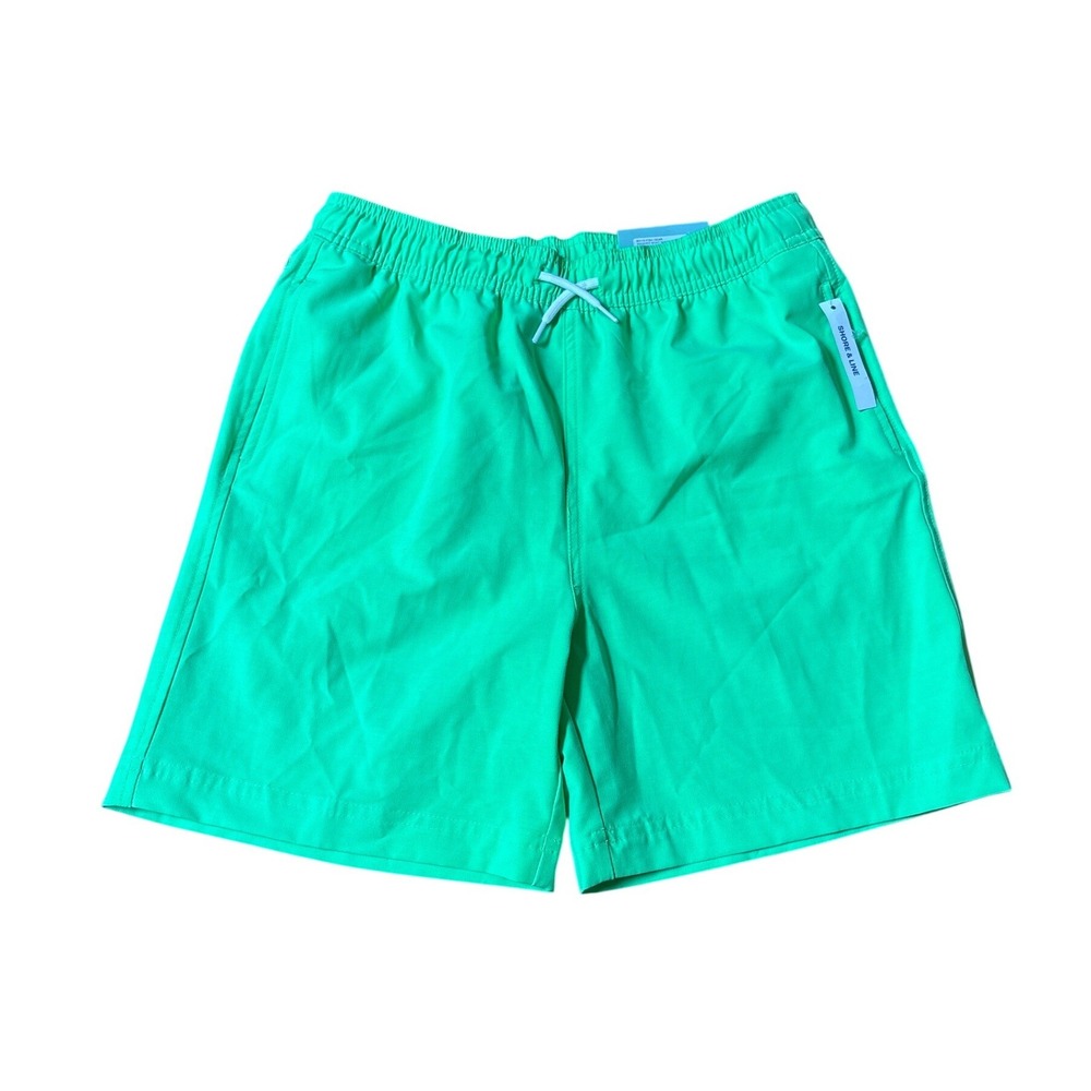 Magellan Outdoors Boat Shorts Boys Neon Green Water Repellent NWT SIZE L 14/16